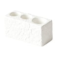 thumbnail image 4 of Soporte para Cepillos de Dientes, Organizador de 3 Compartimentos, Almacenamiento para Brochas de Maquillaje, Ideal para Encimeras, Baños, Dormitorios Blanco, 4 of 9