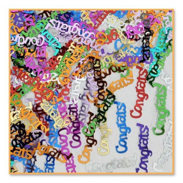Beistle CN037 Confettis Félicitations - Lot de 6