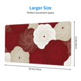 thumbnail image 3 of ZNDUO Large Rubber Mouse Pad Non-slip Desk Mat Red Vintage Oriental Flower Rubber Desk Pad Mousepad Keyboard Pad for Home Office, 15.8" x 29.5", 3 of 9