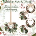 thumbnail image 2 of Guvpev 6 Pcs 6" Christmas Mini Cabinet Cedar Wreaths for Kitchen with Ribbon Bows Artificial Cedar and Pine Cone Small Window Wreath for Window Door Farmhouse Christmas Party Decorations, 2 of 12