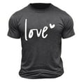 thumbnail image 4 of PNTUTB Men's Fashion Valentine's Day Themed Prints Casual Loose Comfortable Crew Neck Short Sleeve T-shirt, 4 of 5