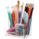 thumbnail image 1 of Makeup Organizer Clear Makeup Brush Holder Divided Makeup Storage Case Desktop Pen Container Desk Organizer Case Cosmetics Holder, 1 of 4