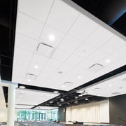 Armstrong 2x2 Cortega Acoustic Mineral Fiber Ceiling Tiles for Suspended Ceiling Grids, 16-Tiles per Pack, White