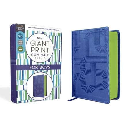 Pre-Owned Nirv, Giant Print Compact Bible for Boys, Leathersoft, Blue, Comfort Print, (Hardcover)