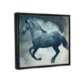 thumbnail image 3 of Stupell Industries Blue Galloping Horse Vintage Animals & Insects Painting Black Floater Framed Art Print Wall Art, 3 of 6