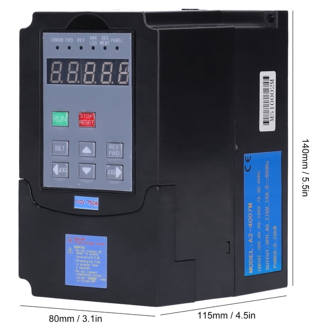Convertidor De Frecuencia, Inversor De Frecuencia Ignífugo De 0,75 KW, Fresado Multifunción Duradero Confiable Para Motores De Husillo, Bombas, Tornos
