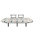 thumbnail image 3 of Crocodile Futon Couch, Composition of Funky Creatures with Streaks Drops and Animal, Daybed with Metal Frame Upholstered Sofa for Living Dorm, Loveseat, Blush and Multicolor, by Ambesonne, 3 of 4