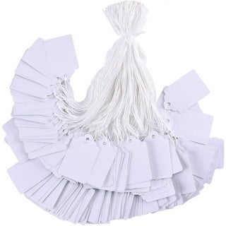 1300 Pieces Price Tags with String Marking Strung Tags Blank Paper
