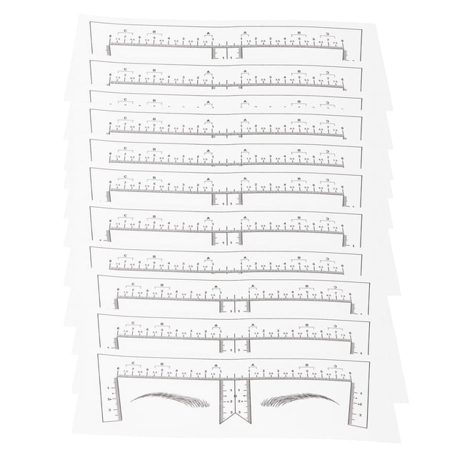 50 Piezas de Plantillas de Cejas de Cejas, Guía de la Regla de la Regla de Cejas de Cejas de Cejas Regla de la Regla de la Regla de la Regla para Uso en el Hogar