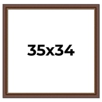 35x34 Copper and Brown Real Wood Picture Frame Width 2 inches | Interior Frame Depth 0.5 inches |
