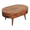 thumbnail image 6 of Artisan Furniture Solid Wood Honey Caramel Coffee Table with one drawer with a shiny brass knob, 6 of 9