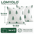 thumbnail image 2 of LOMYOLO Christmas Pillow Covers 18x18IN Set of 2,Soft Faux Fur Throw Pillow Case with Embroidered Christmas Tree, Holiday Decorative Pillowcases for Couch Sofa Bed Farmhouse Winter Xmas Decor-WHITE, 2 of 7