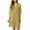 Yellow, variant on QUYUON Linen Dress Women Summer V-Neck 3/4 Sleeve Pockets Dress Solid Color Casual Loose Fit Ankle Length Dress Beach Sundress Tunic A-Line Swing Dress Style D-7862 Navy M