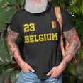 thumbnail image 3 of Belgium Soccer Jersey Number TwentyThree Belgian Flag Tshirt, 3 of 6