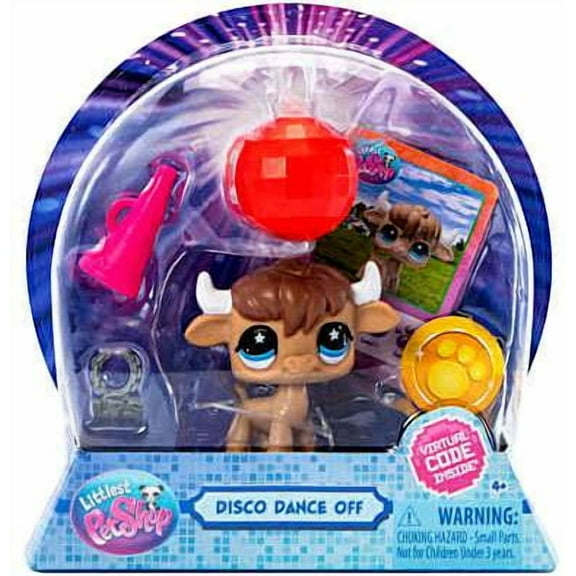 Littlest Pet Shop Disco Dance Off Baby Bull Mini Figure (with Virtual Code)