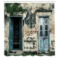thumbnail image 3 of Ambesonne Rustic Shower Curtain, Doors of Old Rock House, 69"Wx84"L, Teal Grey, 3 of 5