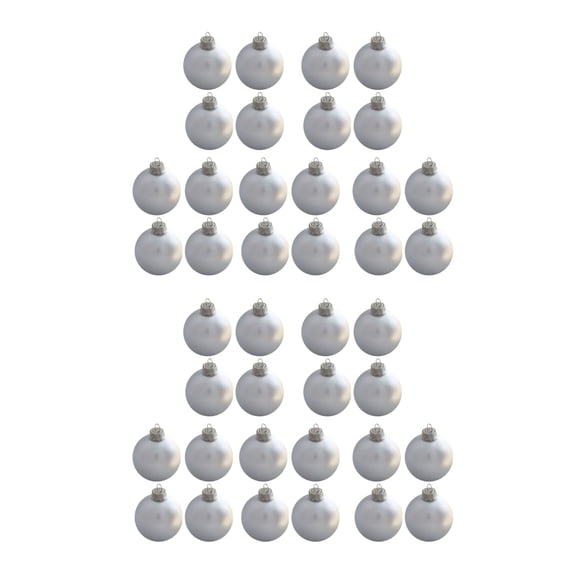 Whitehurst Petite Matte Finish Glass Christmas Ball Ornaments - 1.25" (30mm) - Sky Blue - 40ct