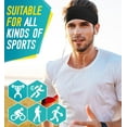 thumbnail image 2 of Headbands for Men Women (5Pack), Running Headbands Moisture Wicking Workout Sweatband Sports Headband for Cycling Basketball Yoga Fitness, 2 of 7