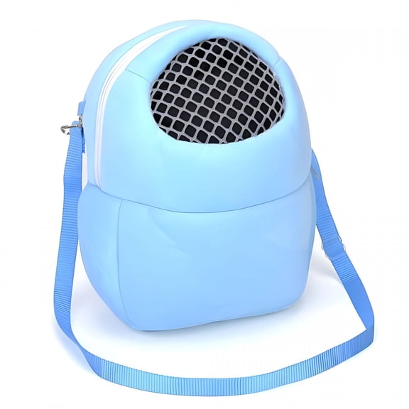 GASTROPOD Small Pet Carrier Rabbit Cage Hamster Chinchilla Travel Warm Bags Cages Guinea Pig Carry Bag Breathable(Blue-L)