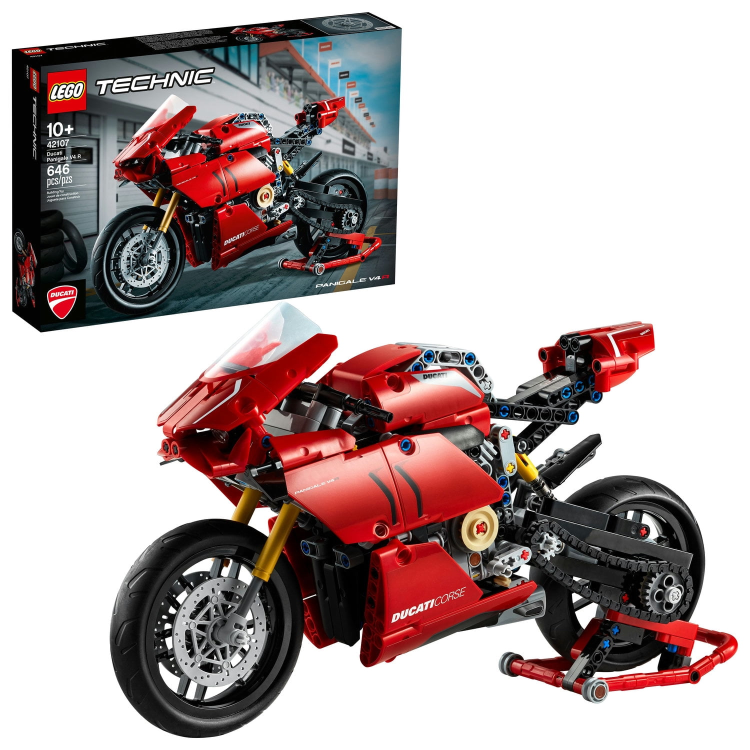 NEW LEGO CITY MOTORCYCLE with BLACK CHASSIS & LONG FAIRING MOUNTS FREE GIFT 