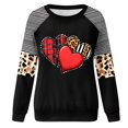 thumbnail image 4 of Valentines Day Sweatshirts, Heart Print Sweatshirt for Women, Crew Neck Long Sleeve Sweatshirts Women Valentine's Day Love Printed Raglan Long Sleeved Sweatshirt, 4 of 6