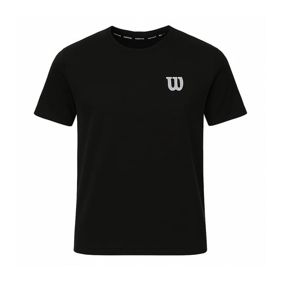 Playera Deportiva Wilson para Hombre Manga Corta Color Negro Talla M