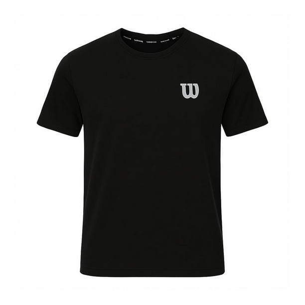 Playera Deportiva Wilson para Hombre Manga Corta Color Negro Talla M