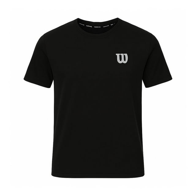 Playera Deportiva Wilson para Hombre Manga Corta Color Negro Talla M