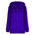 thumbnail image 6 of SDNall Hoodies for Women Solid Color Hoodie Zipper Long Sleeve Sweatshirts Long Coat Tops with Pockets Zip Up Hoodie Women (Purple, Sizes S-XXXXL), 6 of 9