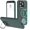 Green, variant on Magnetic Case for iPhone 14 Pro Max, [Compatible with Magsafe] Liquid Silicone Kickstand Case with NFC, Built-in Camera Ring Stand Case Cover 6.7 inch (Black)