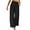 Black, variant on WREESH Womens Wide Leg Long Palazzo Pants Fashion Summer Casual Loose Pocket Solid Button Zipper Trousers Elastic Waist Pants Brown