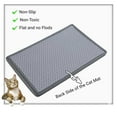thumbnail image 5 of Cat Litter Mat, Kitty Litter Trapping Mat, Double Layer Mats with MiLi Shape Scratching design, Urine Waterproof, Easy Clean, Scatter Control 21" x 14" Grey（same as JYD-GT-MSD-GREY）, 5 of 5