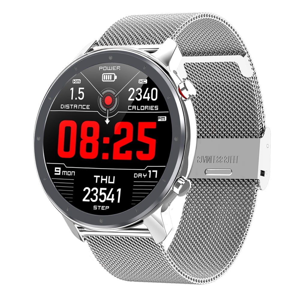 1.3" Touchscreen Smart Watch Heart Rate & ECG Monitor Blood Pressure