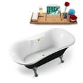 thumbnail image 6 of 68" Streamline N103WH-CH Clawfoot Tub and Tray With External Drain, 6 of 7