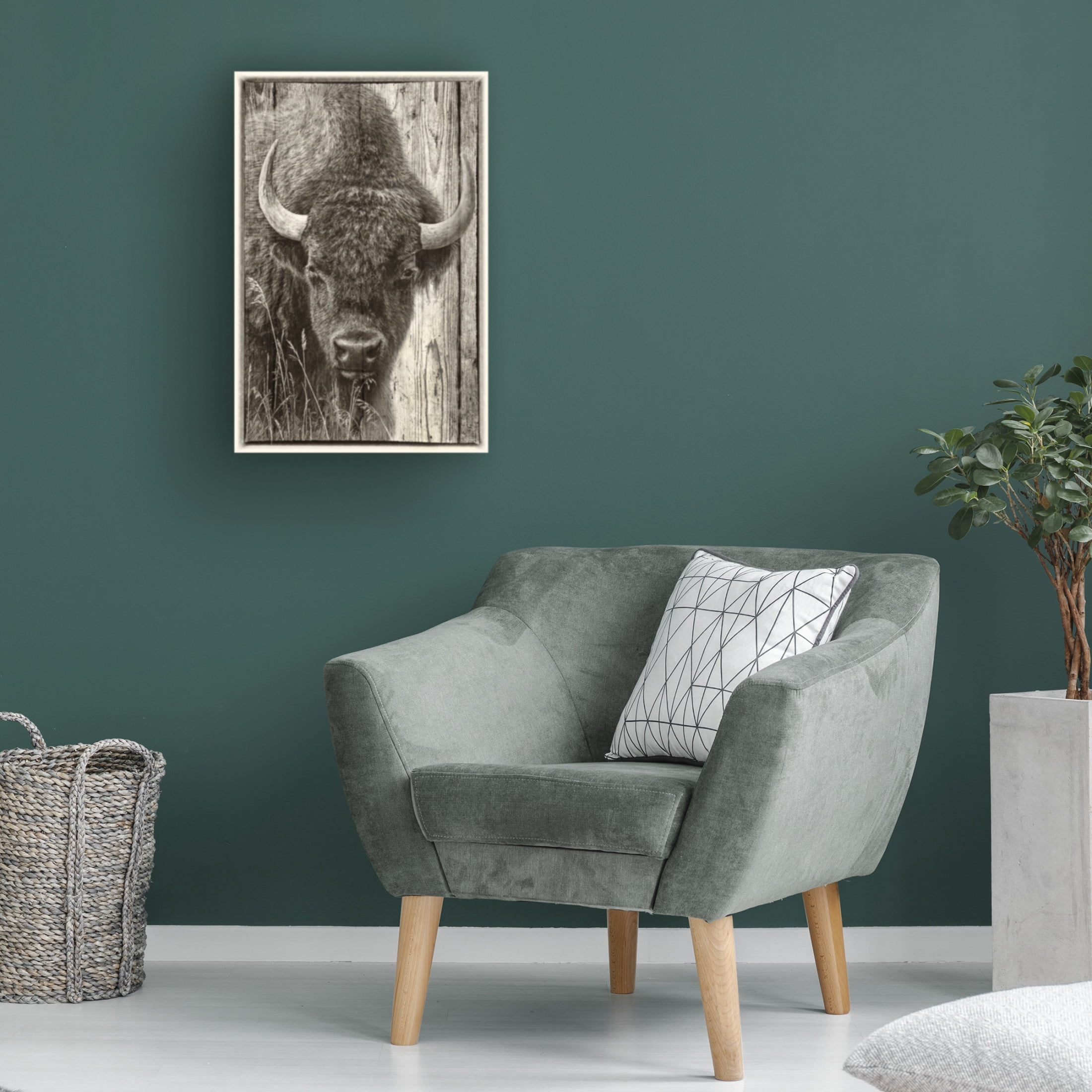Canvas Wall Art - Gordon Semmens 'Woodgrain Antiques 3' Wall Art for Living Room, Bedroom, or Office Décor by Trademark Fine Art - 22 x 32 Inches