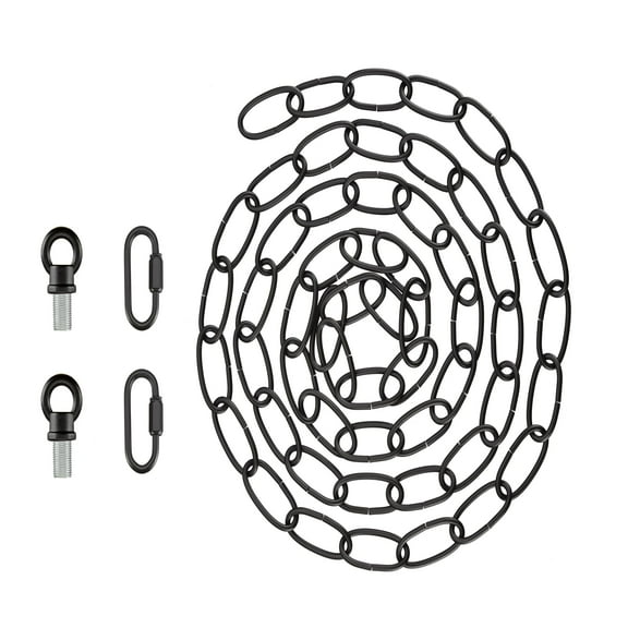 Aspen Creative 21109-91, 6 Feet Heavy Duty Chain & Quick Link Connector in Matte Black, 11 Gauge