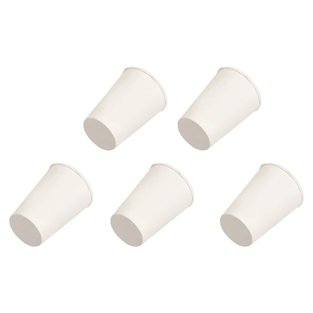 White Tapered Shaped Solid Rubber Stopper for Lab Tube Stopper Size 1 5