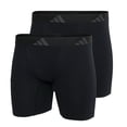 thumbnail image 1 of adidas Bóxers para hombre, paquete de 2 - Ergonomic Boxer Brief 2PK, Active Flex Cotton, logotipo Negro 2XL (XX-Large), 1 of 5