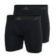 thumbnail image 1 of adidas Bóxers para hombre, paquete de 2 - Ergonomic Boxer Brief 2PK, Active Flex Cotton, logotipo Negro XL (X-Large), 1 of 5