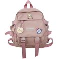 thumbnail image 1 of Mochila Kawaii LIUXGMXG con pin y accesorios bonita bolsa de hombro para portátil rosa, 1 of 5