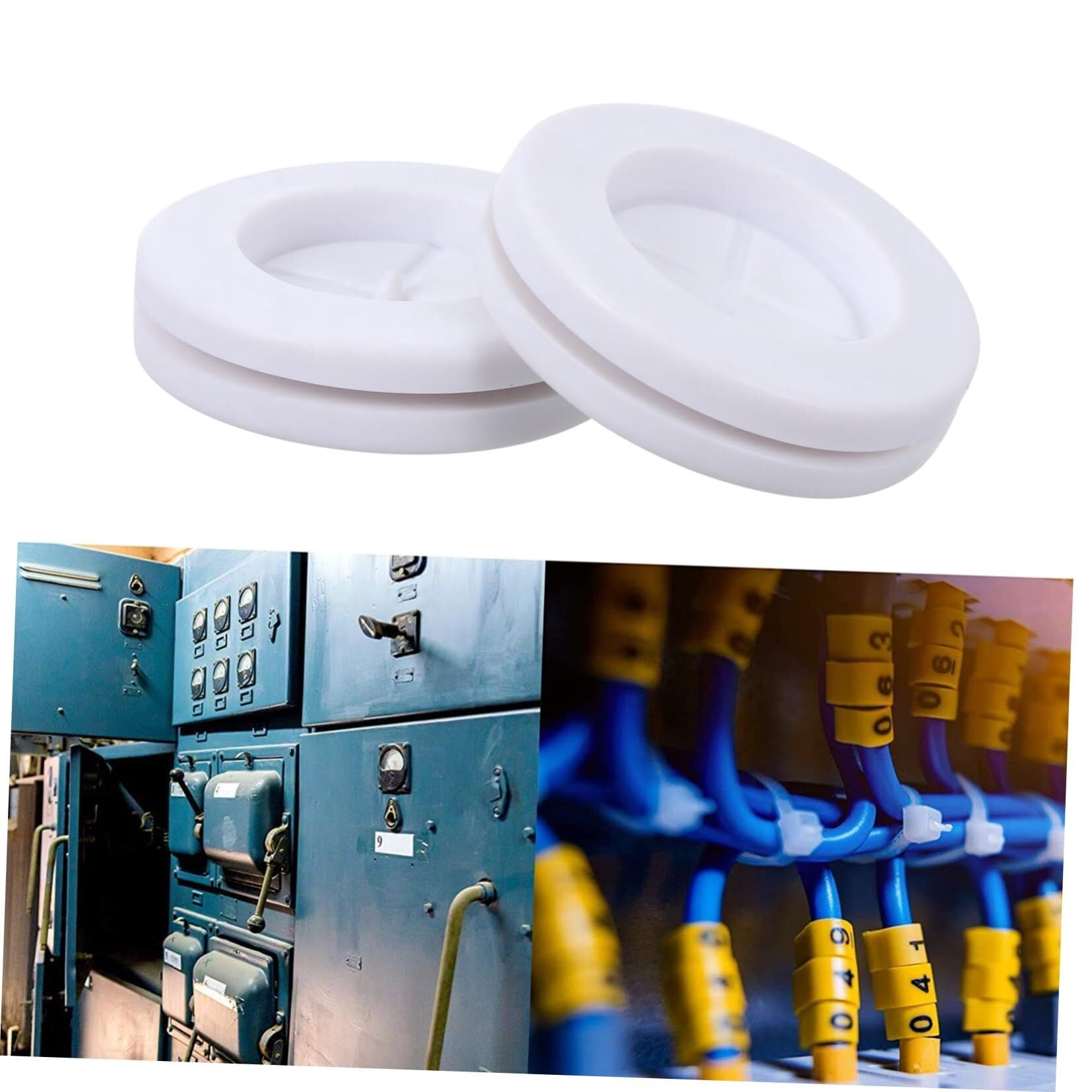 3sets Guard Coil Wire Gasket Firewall Wire Protection Grommets Round Wire Grommet Cable Protector Y Cable Wire Grommet Gasket Protectors Cable Ring White Synthetic 4pcs*3