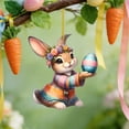 thumbnail image 4 of Easter Bunny Keychain, Acrylic Car Rearview Mirror Ornament, 3.15x2.76 Inch Flat Pendant For Backpack, Easter Basket, Gift Bag And Home Decor, Multicolor Easter Egg Desig, 4 of 6
