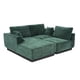 thumbnail image 5 of Sala Modular en Forma de L de 3 Plazas con Chaise Longue | Emilie Verde | Tapizado en Tela Resistente con Cojines Decorativos, 5 of 14