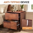thumbnail image 5 of Ktaxon Solid Wood Nightstand with 2 Drawer Traditional Farmhouse Nightstand Bedside Table End Table, Walnut, 5 of 8