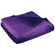 Northpoint, Cashmere Plush Velvet Blanket, Full/Queen, Purple