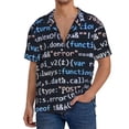thumbnail image 1 of Fotbe Function Source Code Camisa Estampada de Manga Corta para Hombre, Casual de Verano, Estilo Playero, Sin Arrugas-Small, 1 of 5