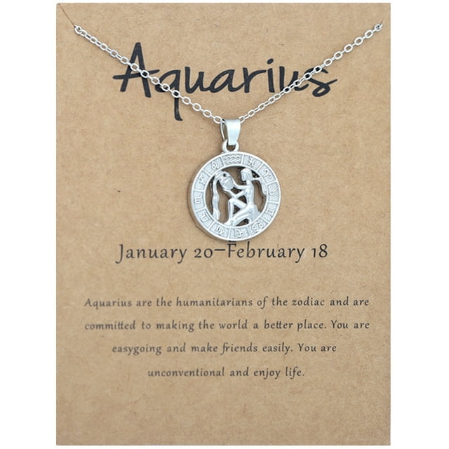 Fiudx Collar In Zodiaco, Colgante En Constelación, Regalo de Cumpleaños para Mujeres, Regalo de Vacaciones para Niñas, Joyería de Uso Diario, Regalo para Familiares y Amigos, Chapado En Aleación de 2