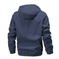 thumbnail image 5 of NaWent Men's Lightweight Waterproof Rain Jacket Hooded Outdoor Raincoat Hiking Windbreake jacket Casual Hoodies Pockets Dark Blue 8(L), 5 of 7