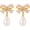 Pink Bow B, variant on Baroque Pearl Stud Earrings For Women 14k Gold Plated Irregular pearl Earrings Chunky Big Pear Earrings Vintage Pearl Statement Earrings Jewelry Gift For Women[f9114]