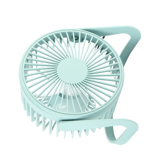 Compact USB Desk Fan Quiet High Speed Portable Personal Cooling Table Fan for Home Office Desktop Light Blue